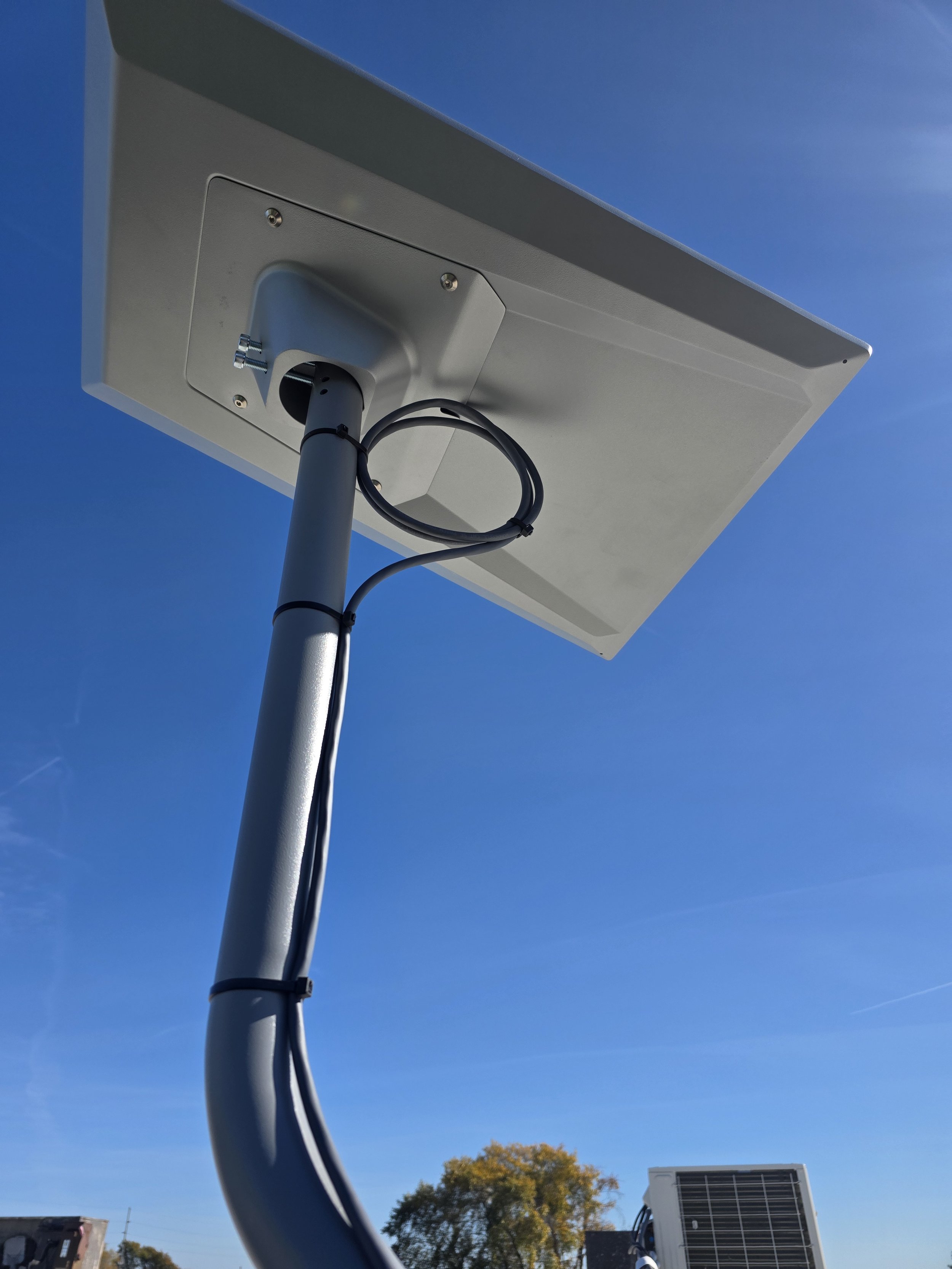 NextGen-installed outdoor wireless equipment mounted above a rooftop